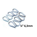 Guardacabo para Cable 38 x 22mm / Diametro 1/4" 10un.