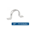 Abrazaderas Omega metálicas 3/8" 10un 