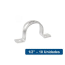 Abrazaderas Omega metálicas 1/2" 10un 