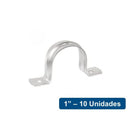 Abrazaderas Omega metálicas 1" 10un 