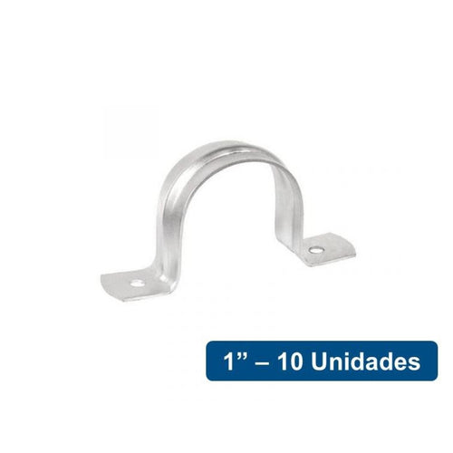 Abrazaderas Omega metálicas 1" 10un 