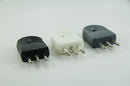 Enchufe Macho 2P + T 10A Negro