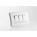 Interruptor Triple 9/12 Embutido 10A Blanco