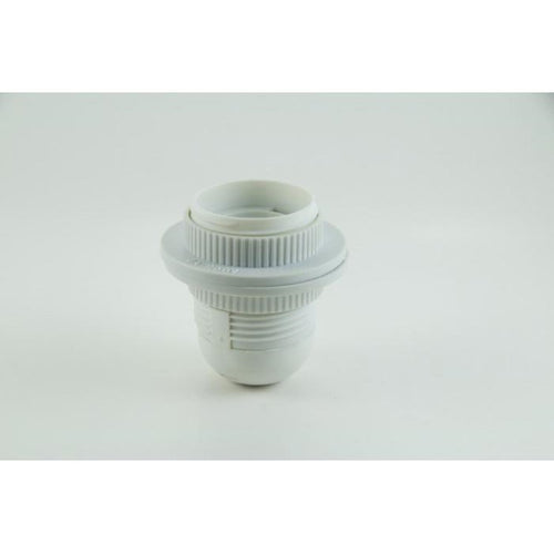 Portalampara E27 doble anillo Clip 10A Blanco