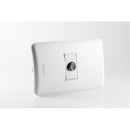 Enchufe Coaxial simple Blanco