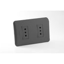 Enchufe Hembra Doble Embutido 10A Negro