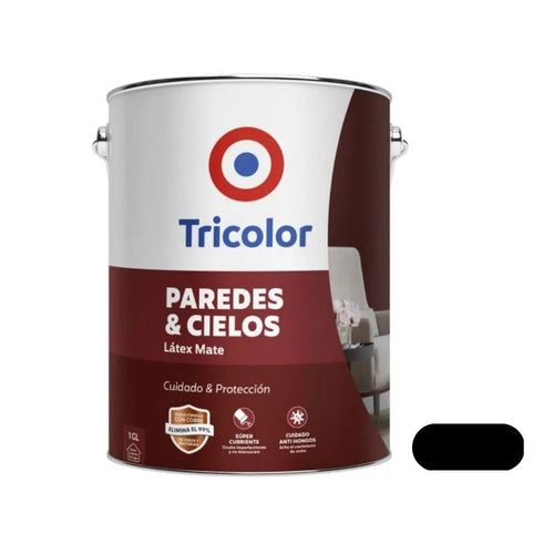 Látex Mate Paredes y Cielos 1gln Negro 