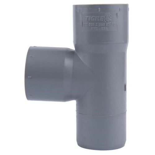 Tee PVC Sanitario Gris 50 x 50mm