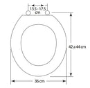 Asiento WC de Madera Termomoldeada Ajustable Redondo