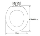 Asiento WC de Madera Termomoldeada Ajustable Ovalado