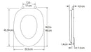 Asiento WC de Plastico Ajustable Ovalado
