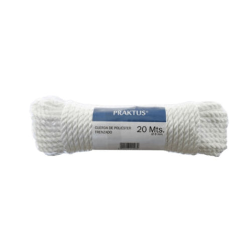 Cuerda de Polyester Blanco Trenzado 20mts 10mm 