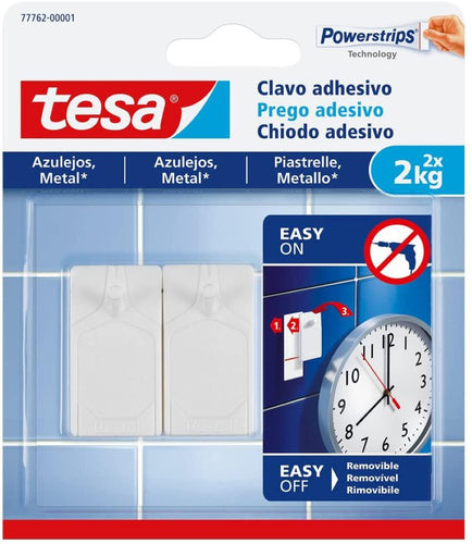 Clavos Adhesivos Powerstrips Azulejos / Vidrio / Metal 2kg 2 un. Removibles