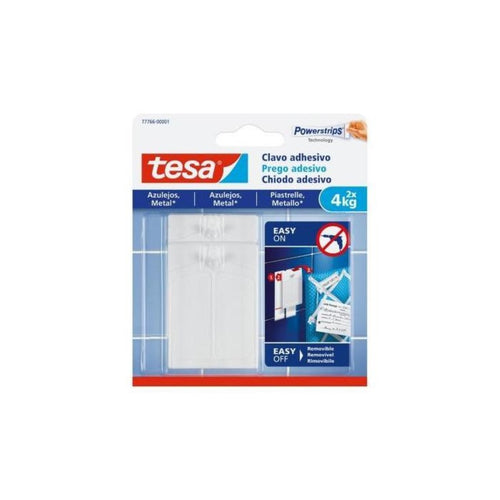 Clavos Adhesivos Powerstrips Azulejos / Vidrio / Metal 4kg 2 un. Removibles