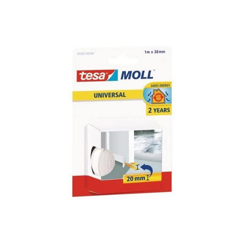 Tesamoll Universal para puertas  38mm x 1mt Blanco