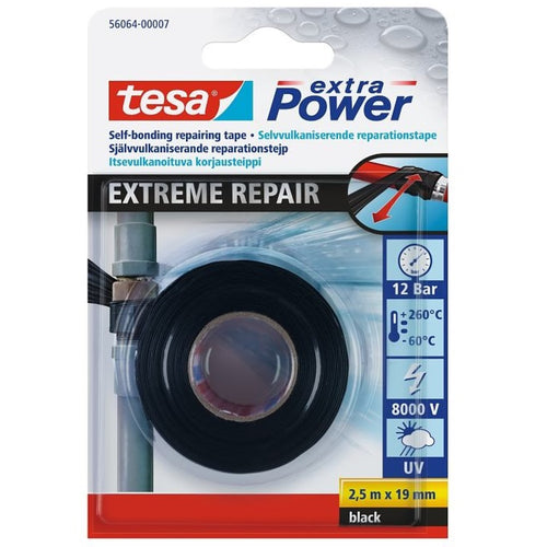 Cinta Extreme Repair autosoldable Negra 19mm x 2.5mts 