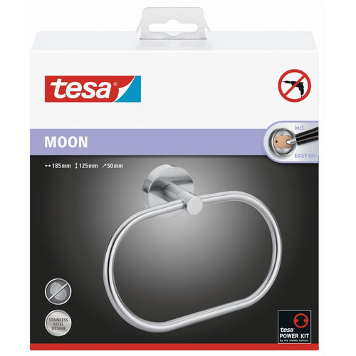 Colgador de toalla tipo anillo adhesivo Linea Moon 125x185x50mm 