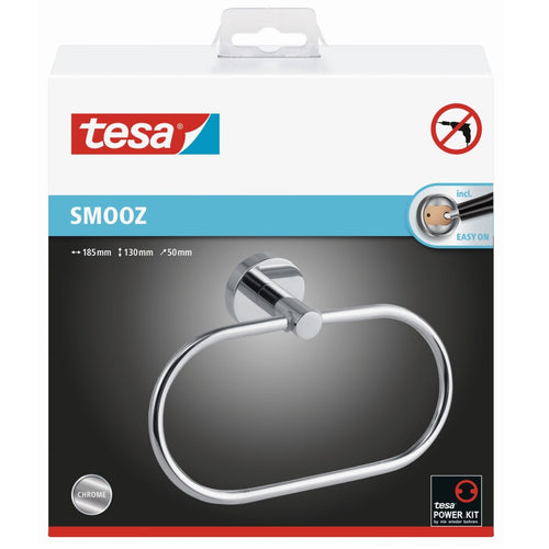 Colgador de toalla tipo anillo adhesivo Linea Smooz 130x185x50mm 