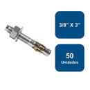 Perno Anclaje 3/8" x 3" 50un.