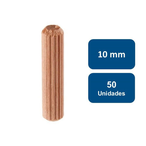 Tarugo Madera 10mm 50un. 