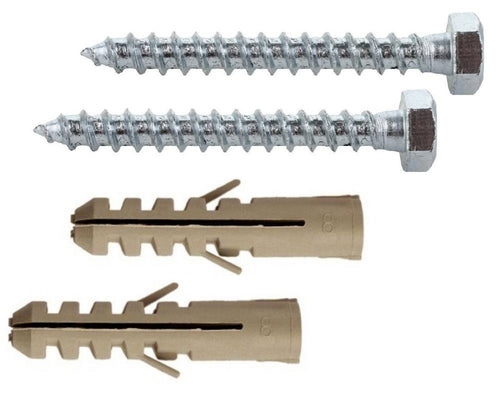 Set Tarugo Concreto y Tirafondo 10mm / 1/4 x 2.1/2" 4 juegos
