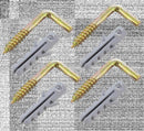 Tornillo Escuadra y Tarugo Nylon 2" / 8mm 4 juegos