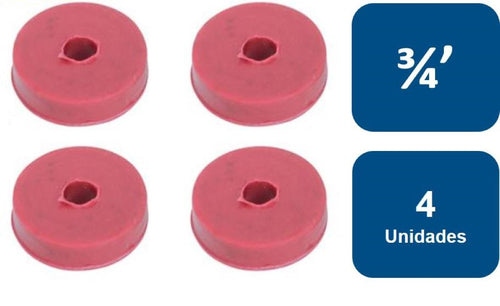 Gomas para llave 3/4' Roja 4un.