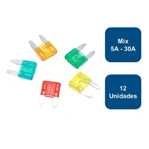 Fusible tipo Enchufe mini Mix  5-30A 12un.