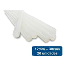 Barras de Silicona 12mm 30cms 20un. 