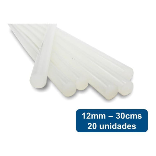 Barras de Silicona 12mm 30cms 20un. 