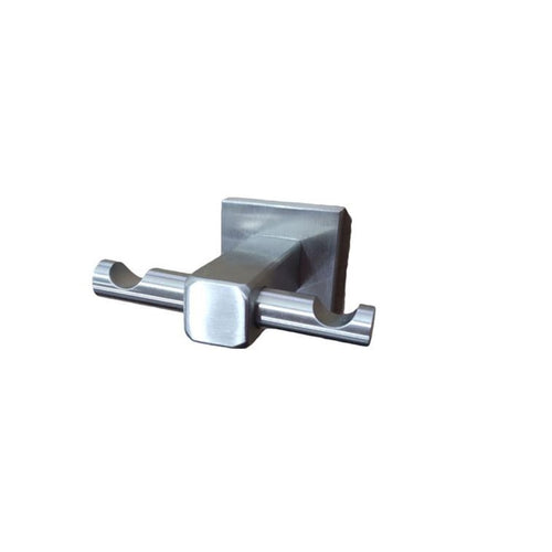 Perchera doble Volga Acero inoxidable satinado 