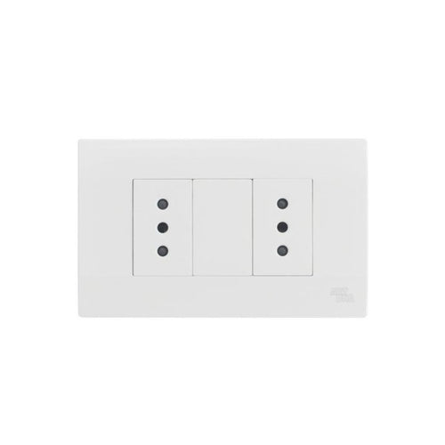 Enchufe doble 10A Blanco K-P03 