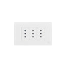 Enchufe triple 10A Blanco K-P03 