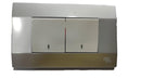 Interruptor doble 9/15 10A Plata K-P03 