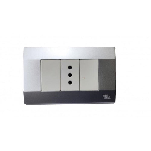 Enchufe simple 10A Plata K-P03 