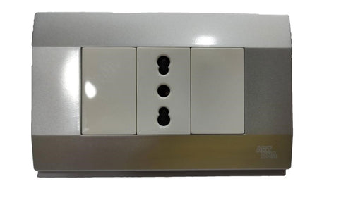 Enchufe simple 10/16A Plata K-P03 