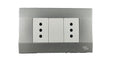 Enchufe doble 10A Plata K-P03 