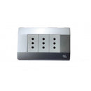 Enchufe triple 10A Plata K-P03 