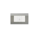 Pulsador timbre Teclón 10A Plata K-P03 