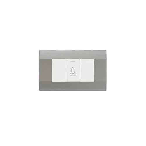 Pulsador timbre Teclón 10A Plata K-P03 
