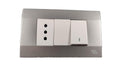 Interruptor 9/12 + Enchufe simple 10A Plata K-P03 