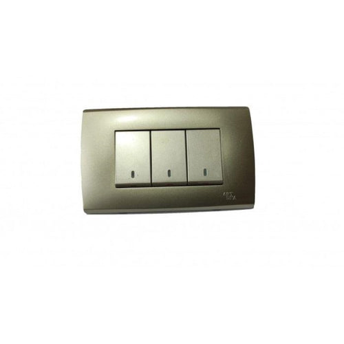 Interruptor triple 9/32 10A Dorado A83-P06 