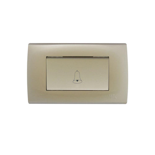Pulsador timbre Teclón 10A Dorado A83-P06 
