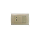 Interruptor 9/12 + Enchufe simple 10A Dorado A83-P06 