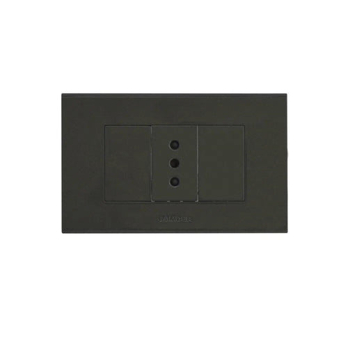 Enchufe simple 10A Grafito C3-P06 