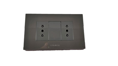 Enchufe doble 10A Grafito C3-P06 