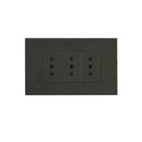 Enchufe triple 10A Grafito C3-P06 