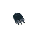 Enchufe Macho 2P+T 16A Negro