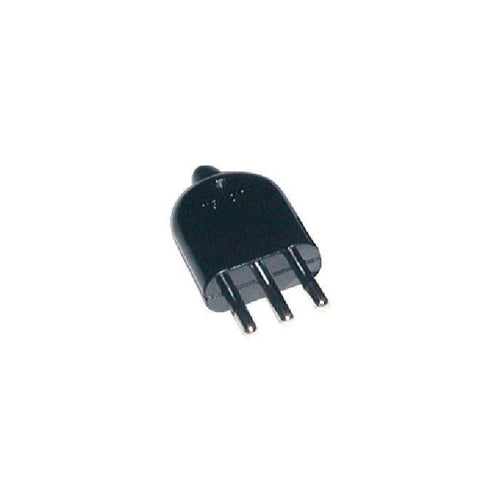 Enchufe Macho 2P+T 16A Negro
