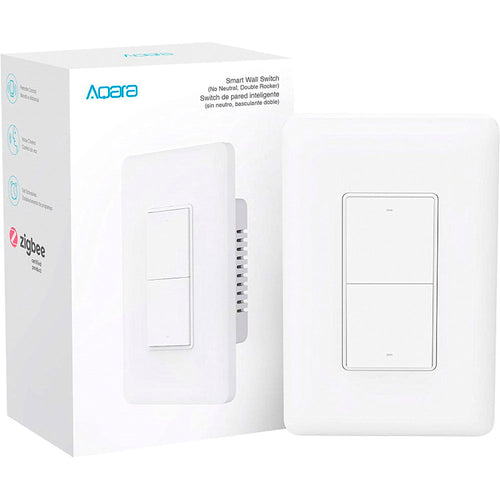 Switch de Pared Doble Zigbee compatible con Google y Alexa